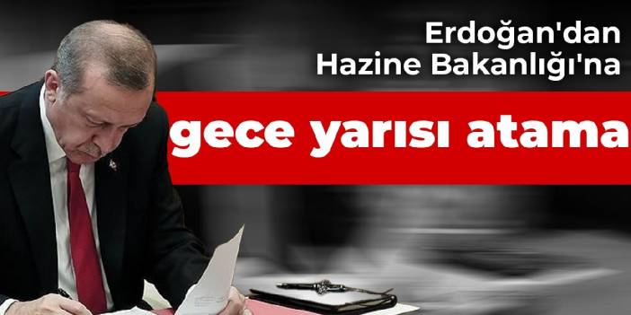 Erdoğan'dan Hazine Bakanlığı'na gece yarısı atama