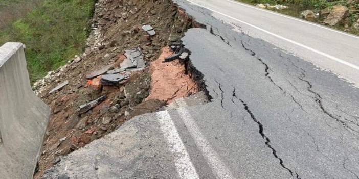 Ordu’da heyelan meydana geldi