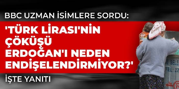 BBC uzman isimlere sordu: 'Türk Lirası'nin çöküşü Erdoğan'ı neden endişelendirmiyor?' İşte yanıtı