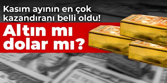 Kasım ayının en çok kazandıranı belli oldu! Altın mı dolar mı?