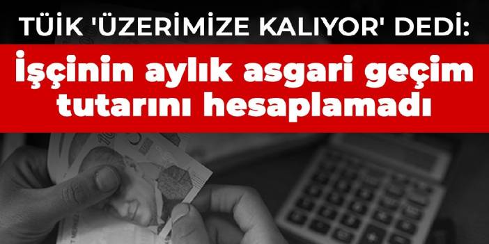 TÜİK 'üzerimize kalıyor' dedi: İşçinin aylık asgari geçim tutarını hesaplamadı