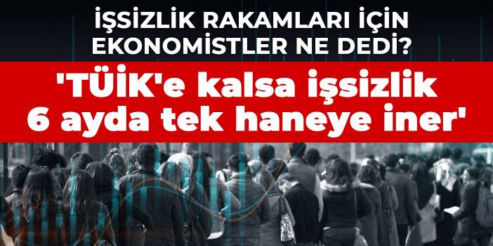 TÜİK'in işsizlik rakamları için ekonomistler ne dedi? 'TÜİK'e kalsa işsizlik oranı 6 ay sonra tek haneye inecek'