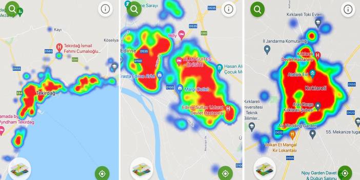 Trakya'da vaka sayıları arttı, yoğunluk haritası kırmızıya büründü