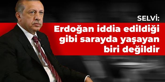 Selvi: Erdoğan iddia edildiği gibi sarayda yaşayan biri değildir