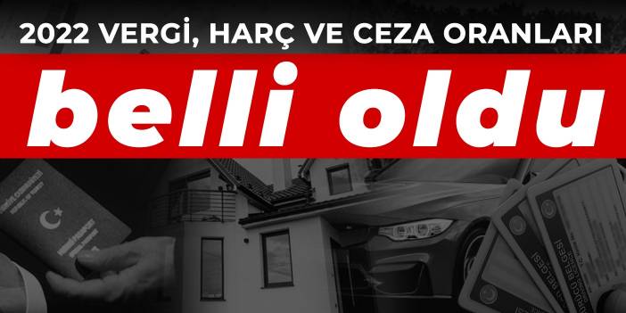 2022 vergi, harç ve ceza oranları belli oldu