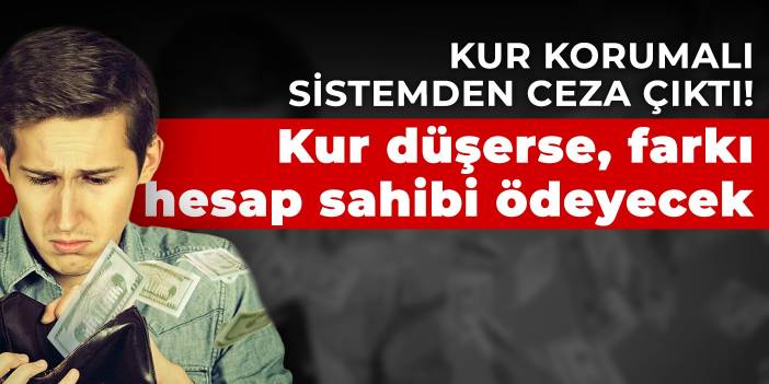 Kur korumalı sistemden ceza çıktı! Kur düşerse, farkı hesap sahibi ödeyecek