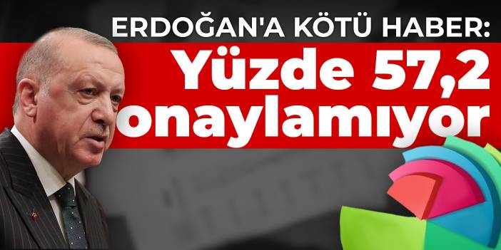 Erdoğan'a kötü haber: Yüzde 57,2 onaylamıyor