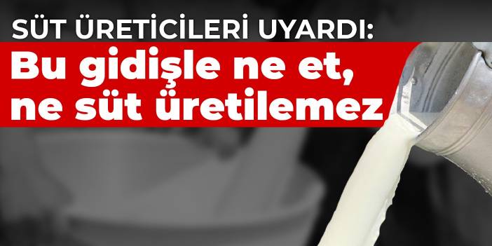 Süt üreticileri uyardı: Bu gidişle ne et, ne süt üretilemez