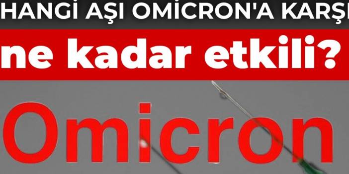 Hangi aşı Omicron'a karşı ne kadar etkili?