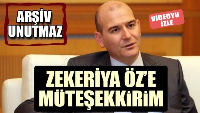 Süleyman Soylu'dan Zekeriya Öz'e övgü dolu sözler