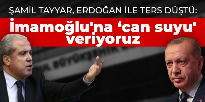 Şamil Tayyar, Erdoğan ile ters düştü: İmamoğlu'na ‘can suyu' veriyoruz