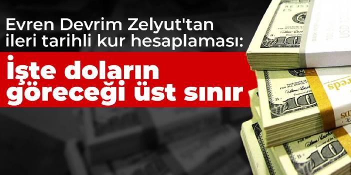 Evren Devrim Zelyut'tan  ileri tarihli  kur hesaplaması: İşte doların göreceği üst sınır