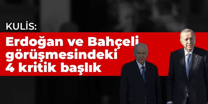 Kulis: Erdoğan ve Bahçeli görüşmesindeki 4 kritik başlık