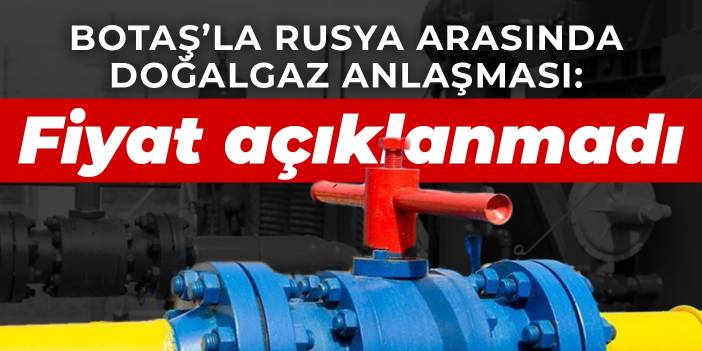 BOTAŞ’la Rusya arasında doğalgaz anlaşması: Fiyat açıklanmadı