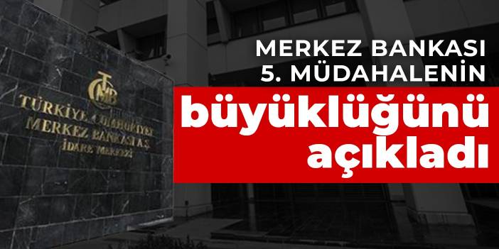 Merkez Bankası 5. müdahalenin büyüklüğünü açıkladı