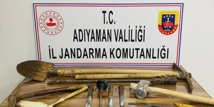 Adıyaman'da kaçak kazı operasyonu: 3 zanlı gözaltında