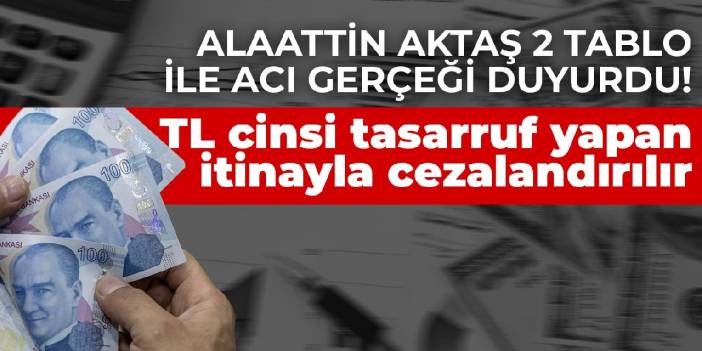 Alaattin Aktaş 2 tablo ile acı gerçeği duyurdu! TL cinsi tasarruf yapan itinayla cezalandırılır