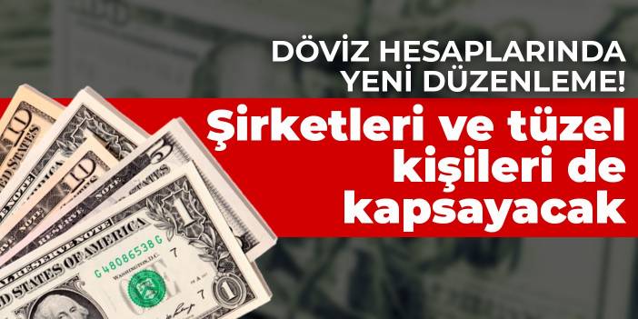 Döviz hesaplarında yeni düzenleme!  Şirketleri ve tüzel kişileri de kapsayacak