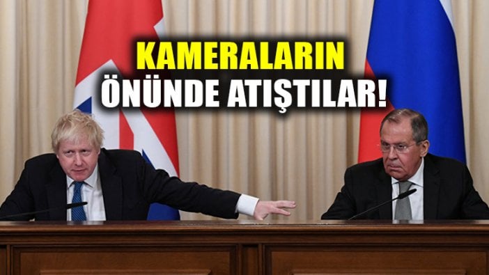 İngiliz ve Rus Dışişleri Bakanları kameralar karşısında atıştı!