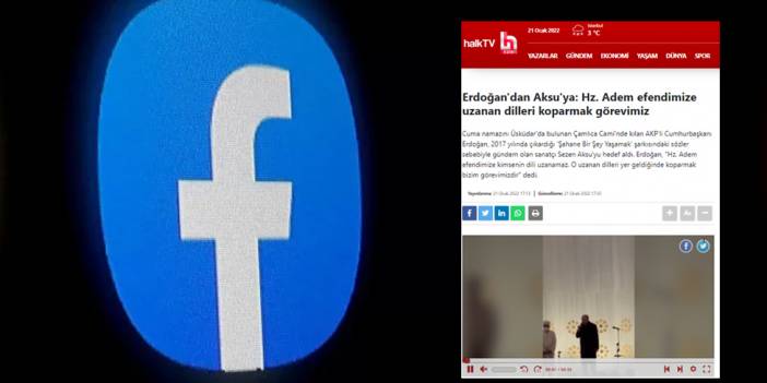 Facebook'tan Erdoğan'ın sözlerini paylaşan halktv.com'tr'ye engel