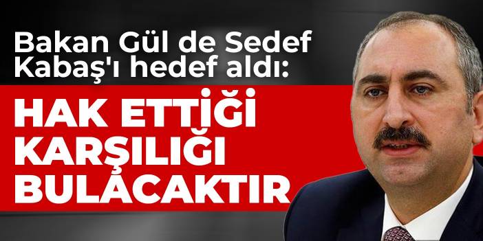 Bakan Gül de Sedef Kabaş'ı hedef aldı: Hak ettiği karşılığı bulacaktır