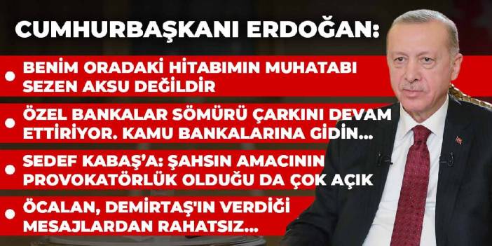 Erdoğan'dan geri adım: Benim oradaki hitabımın muhatabı Sezen Aksu değildir...