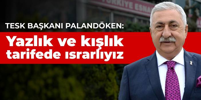 TESK Başkanı Palandöken: Yazlık ve kışlık tarifede ısrarlıyız