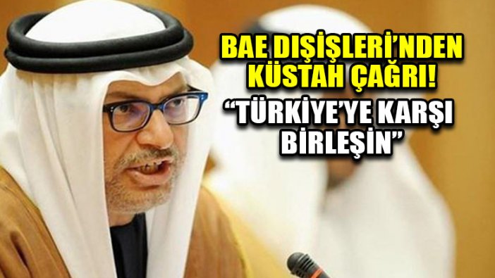 BAE Dışişleri'nden küstah çağrı: Türkiye'ye karşı birleşin...