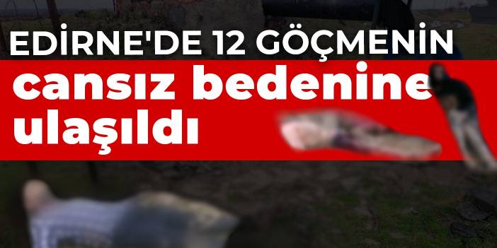 Edirne'de 12 göçmenin cansız bedenine ulaşıldı