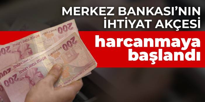 Merkez Bankası’nın İhtiyat akçesi harcanmaya başlandı