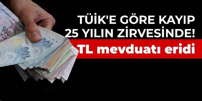 TÜİK'e göre kayıp 25 yılın zirvesinde! TL mevduatı eridi