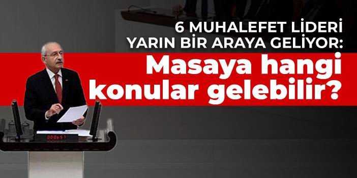 6 muhalefet lideri yarın bir araya geliyor: Masaya hangi konular gelebilir?