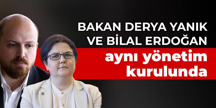 Bakan Derya Yanık ve Bilal Erdoğan aynı yönetim kurulunda