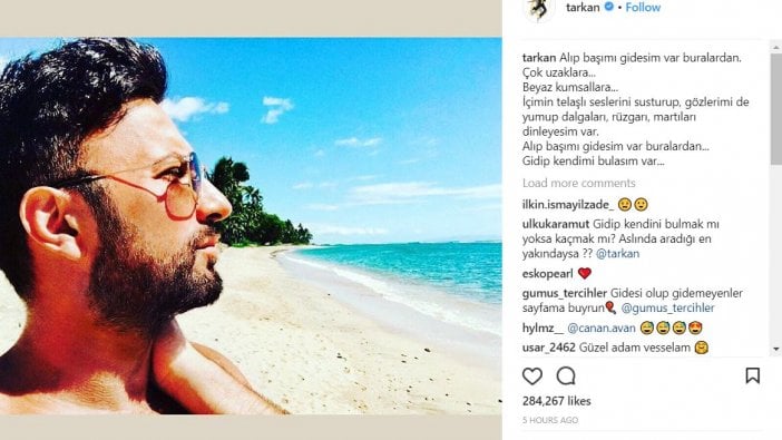 Megastar Tarkan: "Alıp başımı gidesim var buralardan"