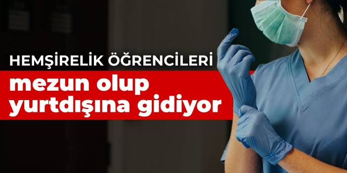 Hemşirelik öğrencileri mezun olup yurtdışına gidiyor