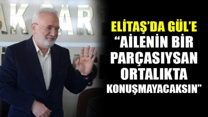 Mustafa Elitaş'tan Abdullah Gül'e: "Ailenin parçasıysan ortalıkta konuşmayacaksın"