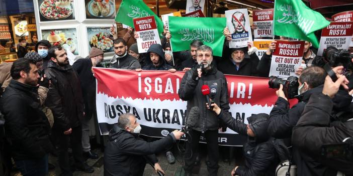 Rusya Başkonsolosluğu önünde protesto