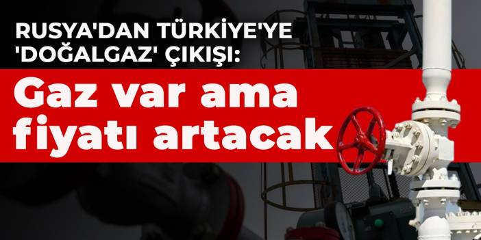 Rusya'dan Türkiye'ye 'doğalgaz' çıkışı: Gaz var ama fiyatı artacak