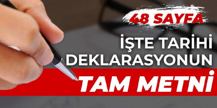 28 Şubat 2022: Güçlendirilmiş Parlamenter Sistem'e dönüş deklarasyonu tam metni