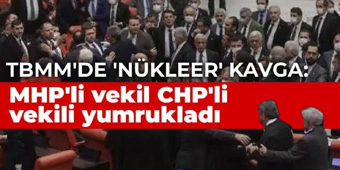 TBMM'de 'nükleer' kavga: MHP'li vekil CHP'li vekili yumrukladı