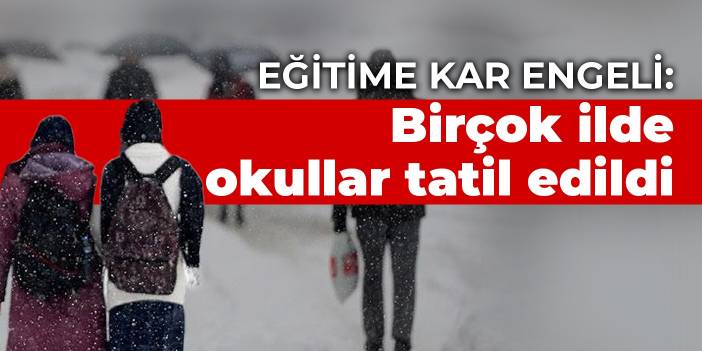 Eğitime kar engeli: Birçok ilde okullar tatil edildi