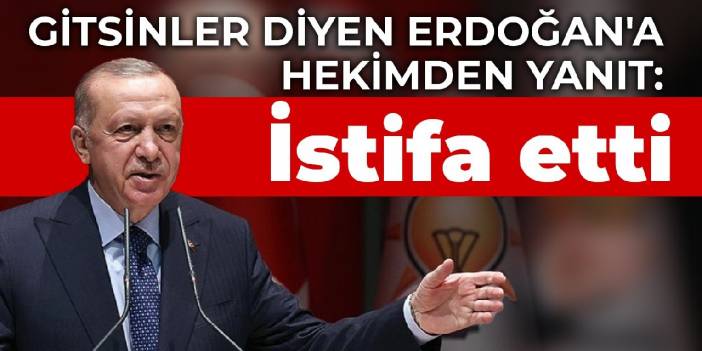 'Gitsinler' diyen Erdoğan'a hekimden yanıt: İstifa etti