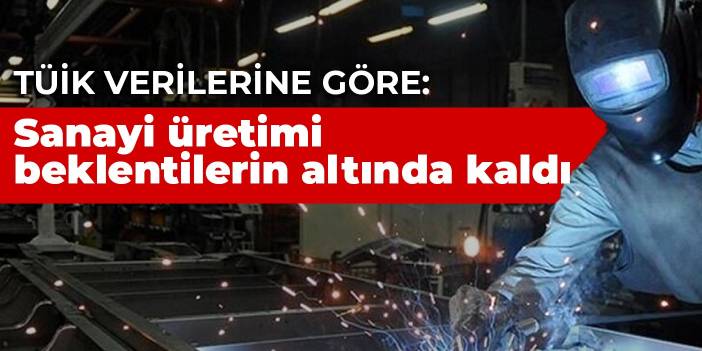 TÜİK verilerine göre: Sanayi üretimi beklentilerin altında kaldı