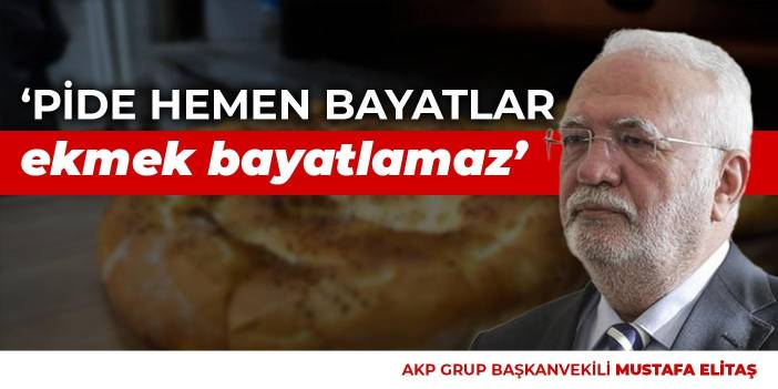 AKP'li Elitaş: Pide hemen bayatlar, ekmek bayatlamaz