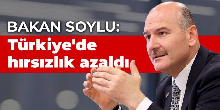 Bakan Soylu: Türkiye'de hırsızlık azaldı