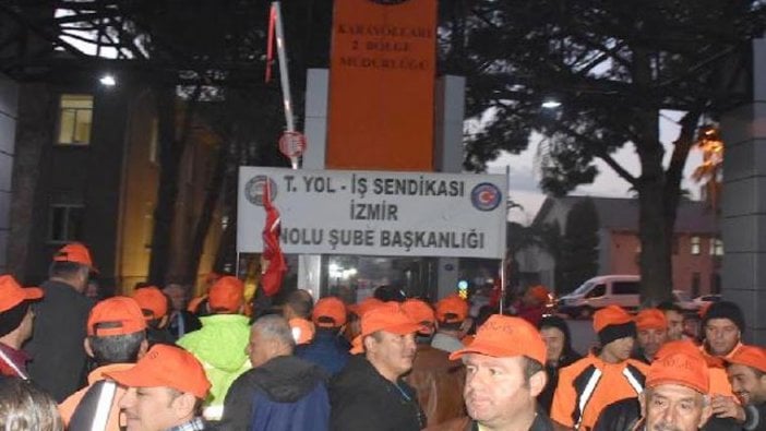 Karayolları işçilerinden taşeron eylemi