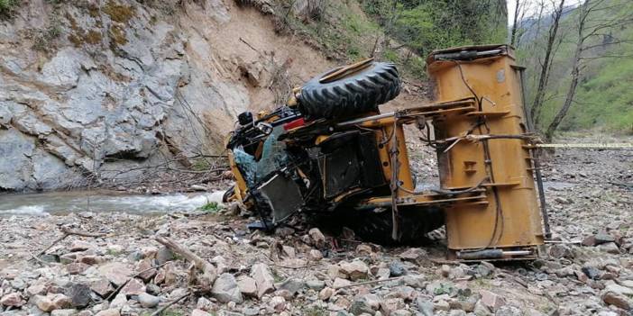 İş makinesi 50 metreden yuvarlandı, operatör öldü