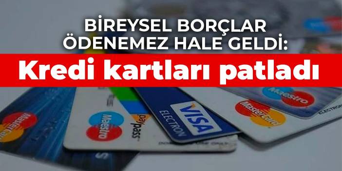 Bireysel borçlar ödenemez hale geldi: Kredi kartları patladı