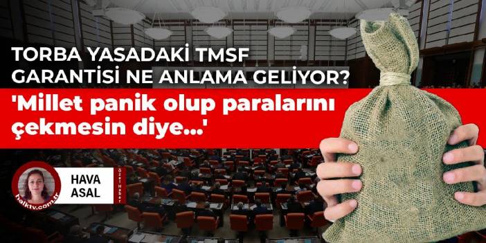 Torba yasadaki TMSF garantisi ne anlama geliyor? 'Millet panik olup paralarını çekmesin diye...'