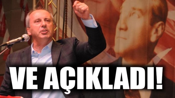 Muharrem İnce CHP Genel Başkanı adayı olduğunu açıkladı